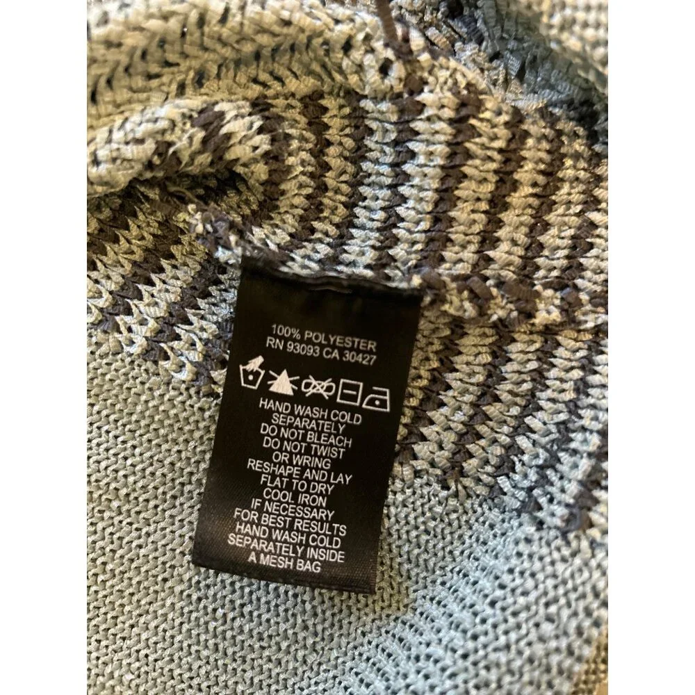 NIC+ZOE Sleeveless Sweater Tank Top PS Petite Small Green Knit Metallic Striped - Picture 6 of 9